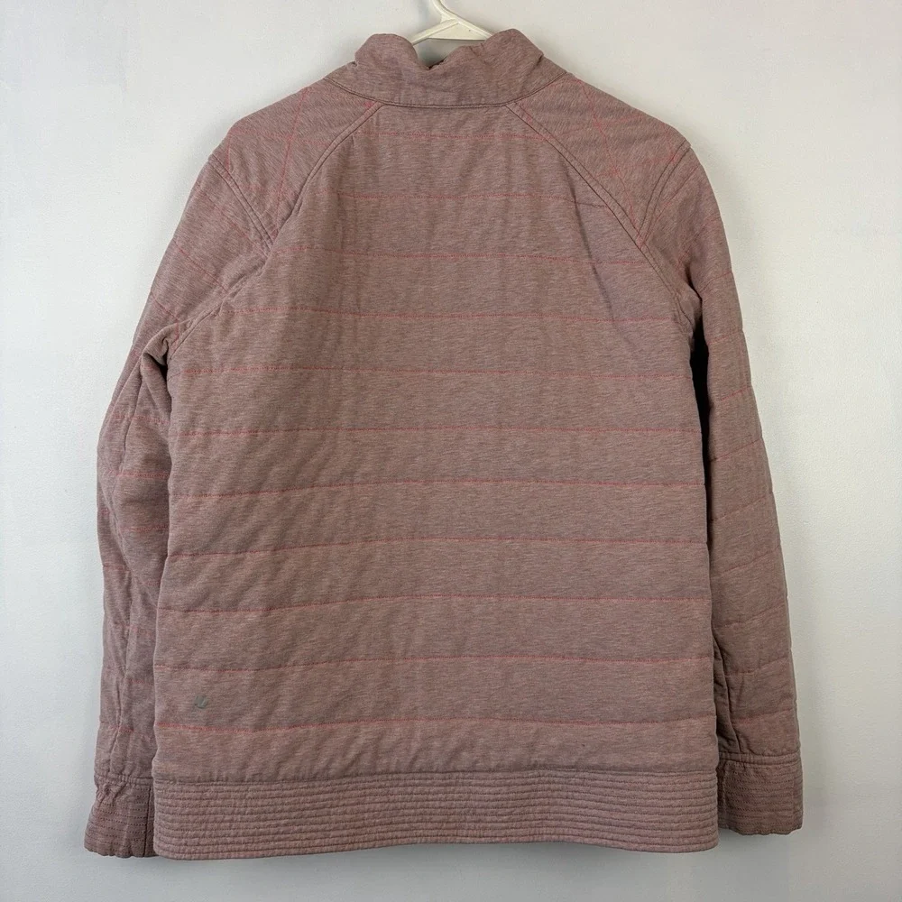 Lululemon The Bomb Bomber Reversible Jacket Womens 12 Bark Berry Rose Pink